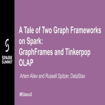 Tale of Two Graph Frameworks: Graph Frames and Tinkerpop