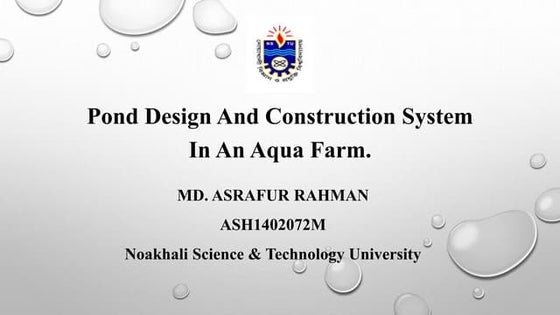 CONSTRUCTION OF FISH POND | PPT