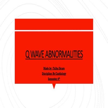 ECG Q wave abnormalities briefly presentation calsspdf