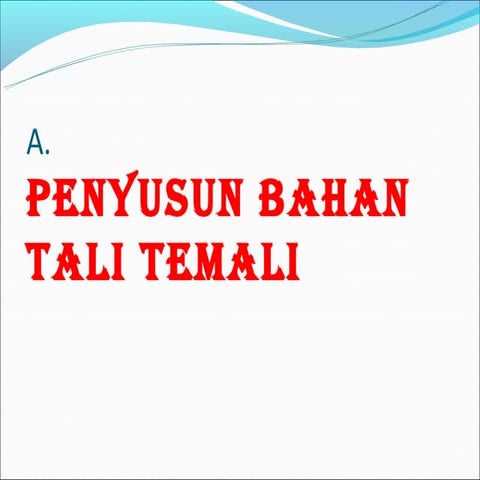 Tali temali untuk kelas 5 SD