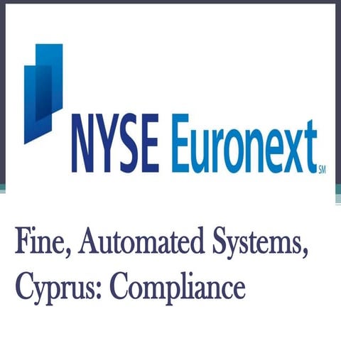 Talinec holdings ltd cyprus   nyse euronext fine, automated systems, cyprus