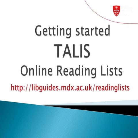 TALIS intro training