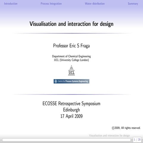 Visualisation and interaction for design