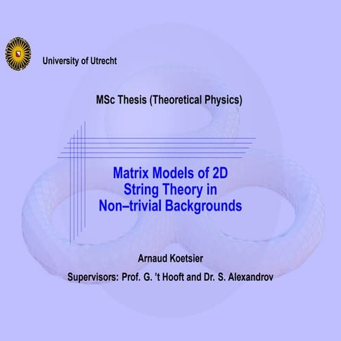 Matrix Models of 2D String Theory in Non-trivial Backgrounds