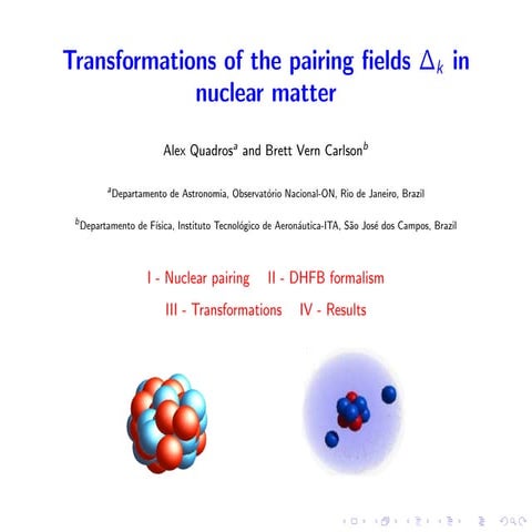 Transformations of the Pairing Fields in Nuclear Matter