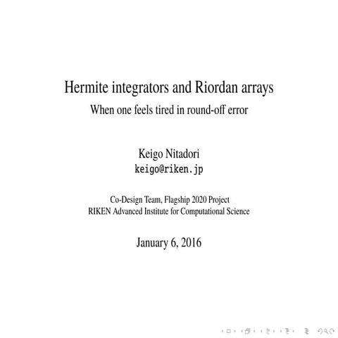 Hermite integrators and Riordan arrays