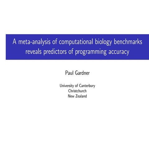 A meta-analysis of computational biology benchmarks reveals predictors of pro...