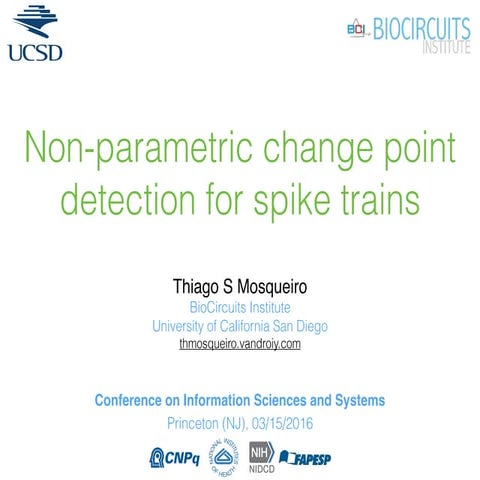 Non-parametric Change Point Detection for Spike Trains | PDF