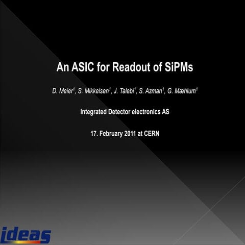 An ASIC for readout of SiPMs or MPPCs