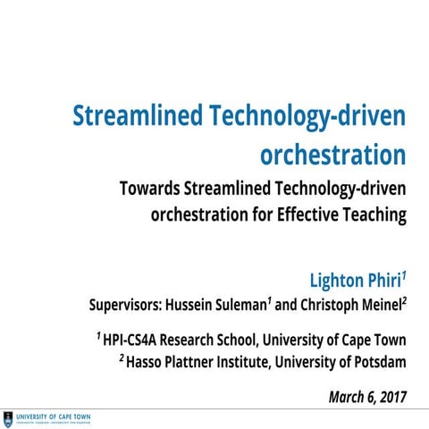 Towards Streamlined Technology-driven orchestration for Effective Teaching