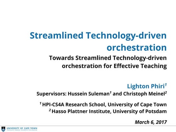 Towards Streamlined Technology-driven orchestration for Effective Teaching