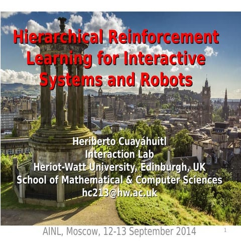 Эриберто Кваджавитль  "Адаптивное обучение с подкреплением для интерактивных ...