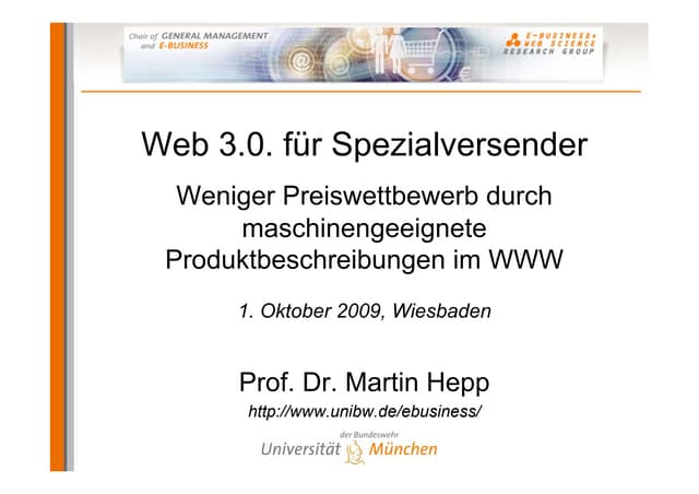 Web 3.0. für Spezialversender 