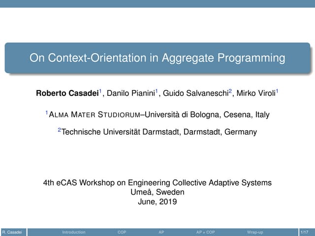On Context-Orientation in Aggregate Programming