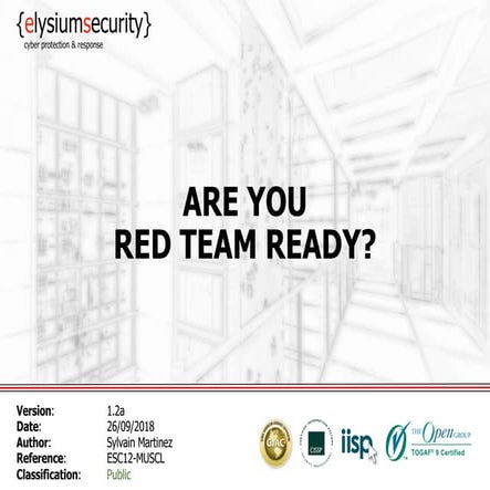ARE YOU RED TEAM READY?