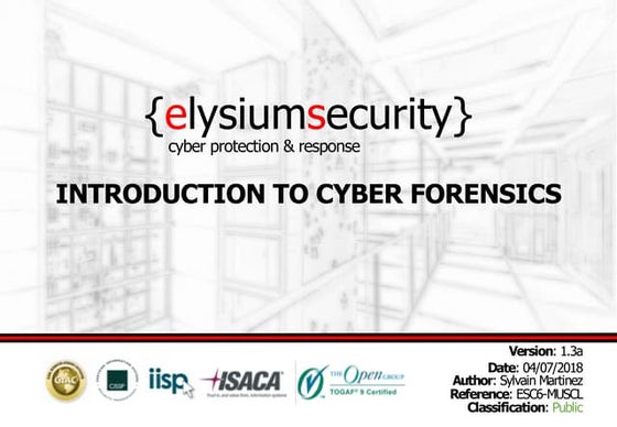 INTRODUCTION TO CYBER FORENSICS