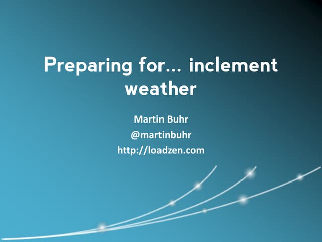 Load testing, Lessons learnt and Loadzen - Martin Buhr at DevTank - 31st Janu...