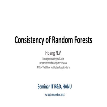 Conistency of random forests