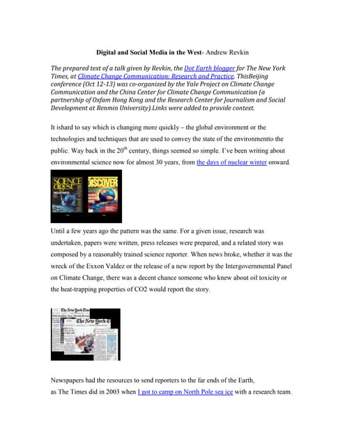 Climate Communication and Digital M...