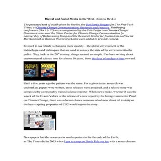 Climate Communication and Digital M...