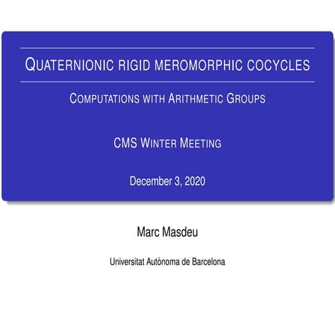 Quaternionic rigid meromorphic cocycles