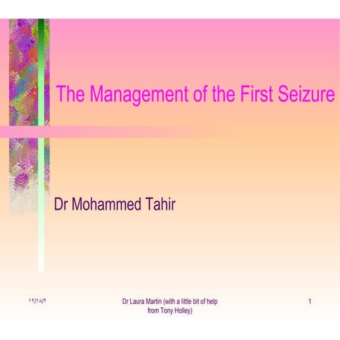 meidicine. first seizure.(dr.muhamad tahir)