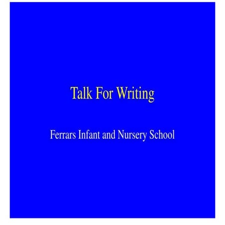 Talk For Writing
