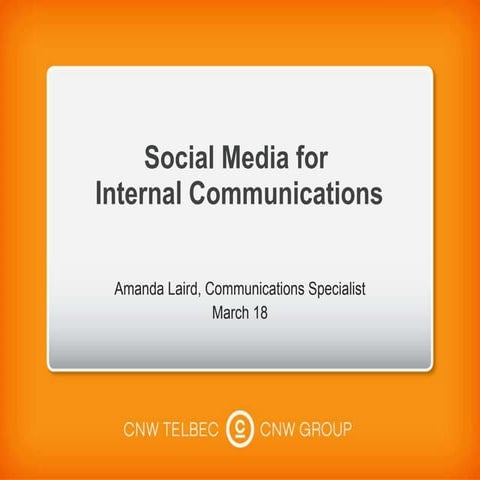 Social Media for Internal Communications
