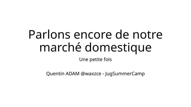 Opening Keynote : Domestic Digital market - Jug summercamp 2024