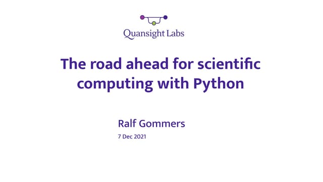 The road ahead for scientific computing with Python