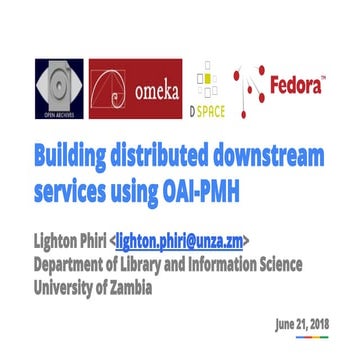 Building Distributed Downstream Services Using OAI-PMH