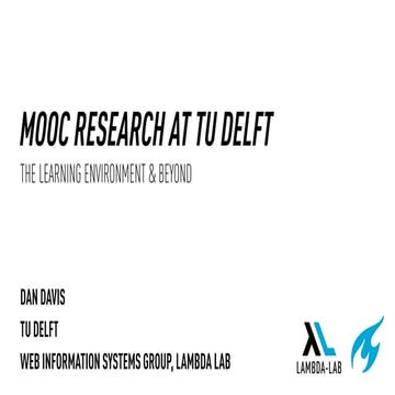 MOOC Research at TU Delft
