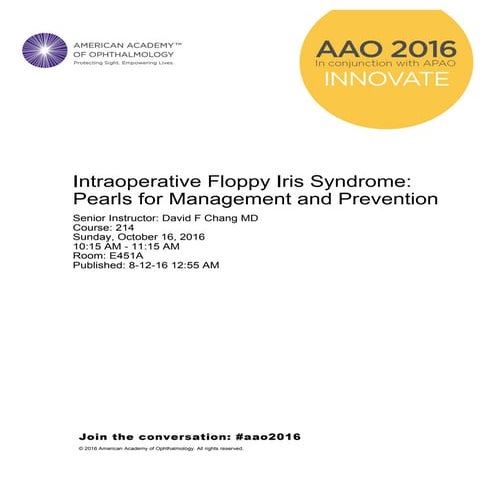 Floppy iris Syndrome 