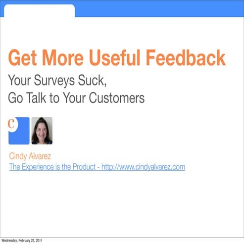 Get More Useful Feedback