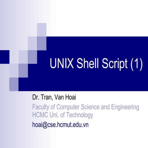 Talk Unix Shell Script 1 | PPT