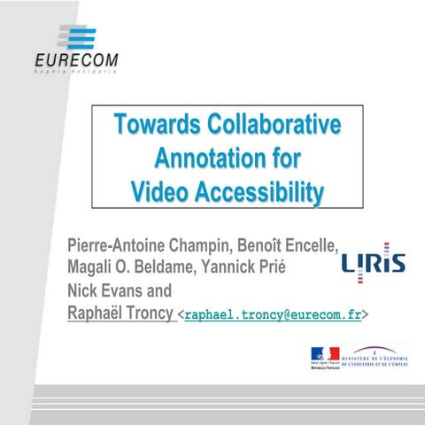 Towards Collaborative Annotation for Video Accessibility