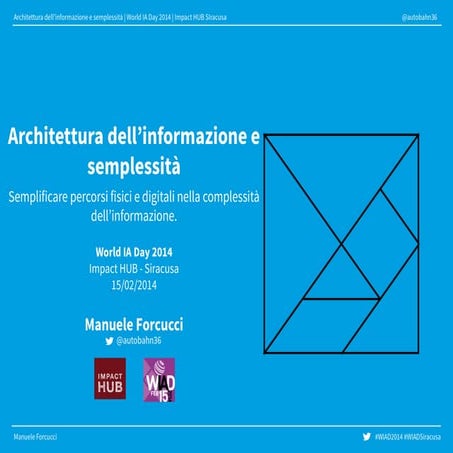 Architettura dell'informazione e semplessità.