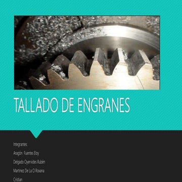 Tallado de engranajes
