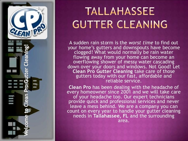 Tallahassee gutter cleaning