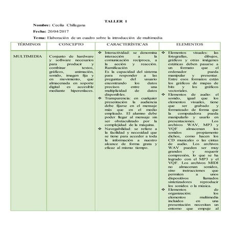 Elementos de la multimedia | PDF