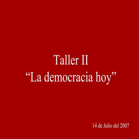 Taller 14 Julio 2007