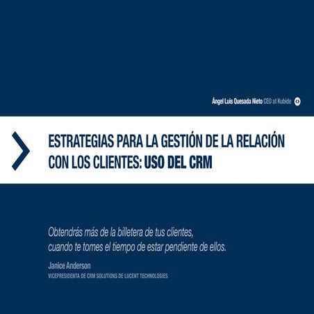 Estrategias para la gestión de la relación con los clientes: uso del CRM 