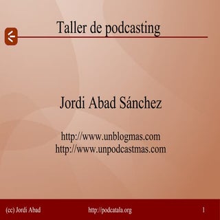 Taller de podcasting