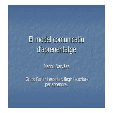 Taller el model comunicatiu