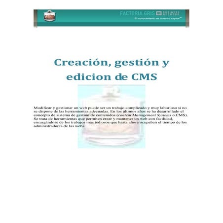 Taller Gestión y Administración de Sistemas Web en Joomla
