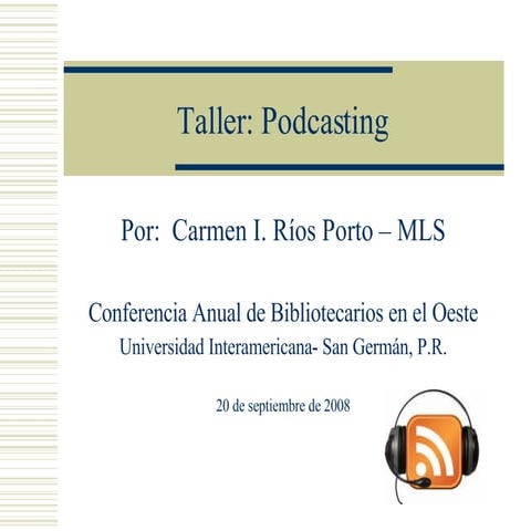 Taller Podcasting