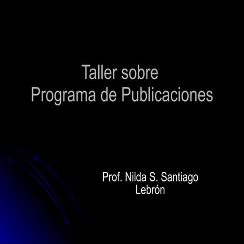 Taller Sobre Uso Del Blog