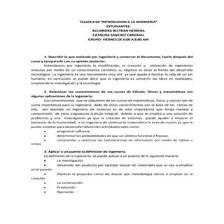 Taller #02  la ingenieria docx