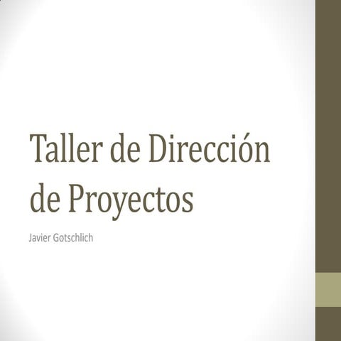 Taller 03  Formulación de Proyecto y SSAF