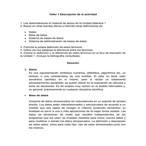 Componentes de un sistema de base de datos | PDF
